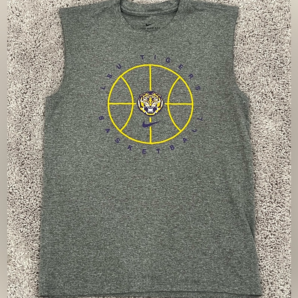 Nike elite lsu tigers basketball dri fit muscle tank top